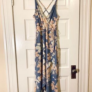 Floral print pastel sundress